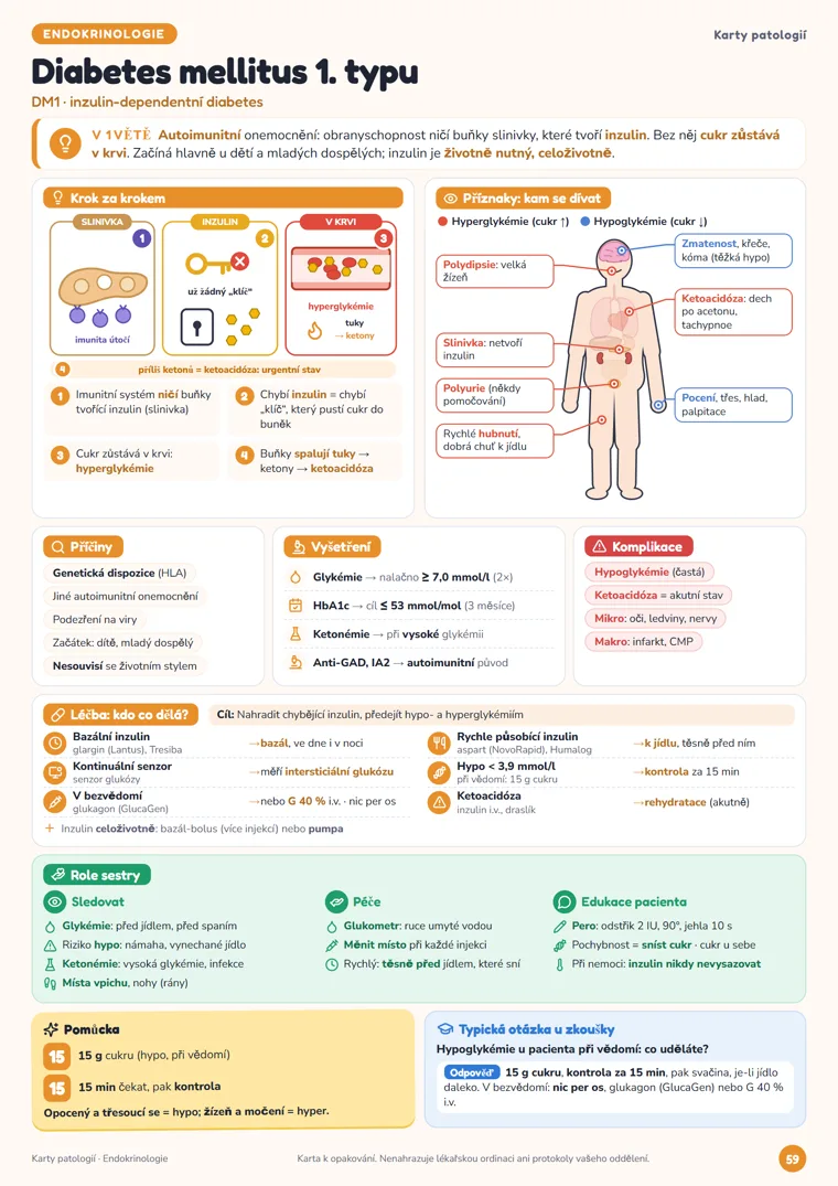 Karta Diabetes mellitus 1. typu